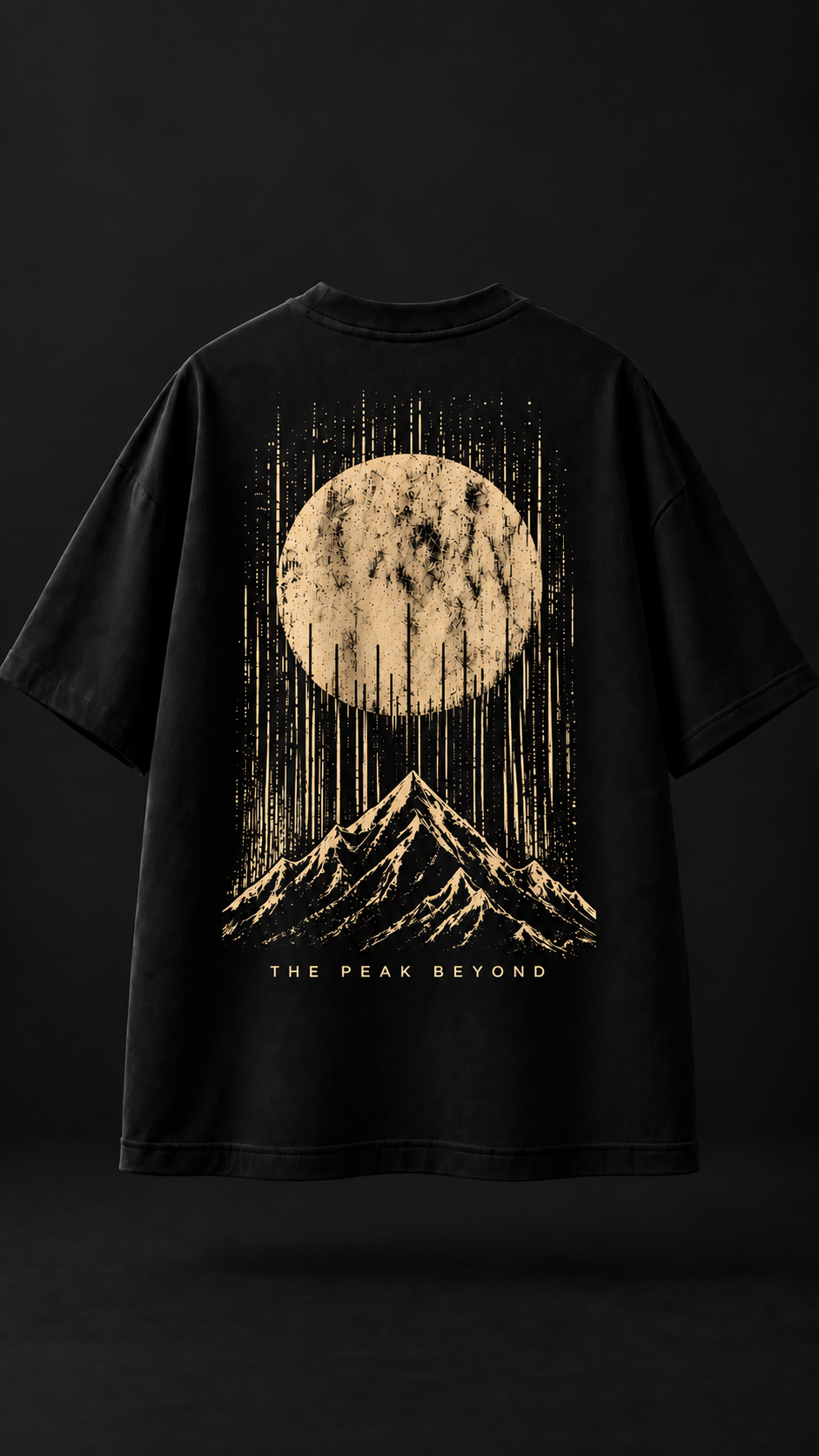 XOBERO The Peak Beyond | Black Oversized Unisex T-Shirt