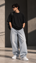 XOBERO The Peak Beyond | Black Oversized Unisex T-Shirt