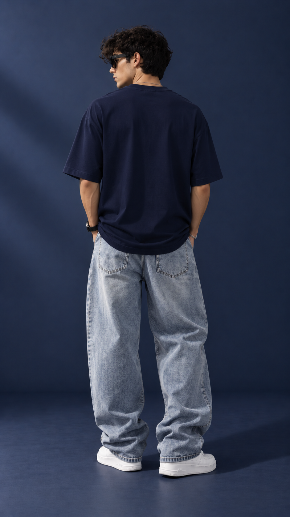 XOBERO (Pack of 3 Oversized T-Shirts) | Navy, Grey & Black